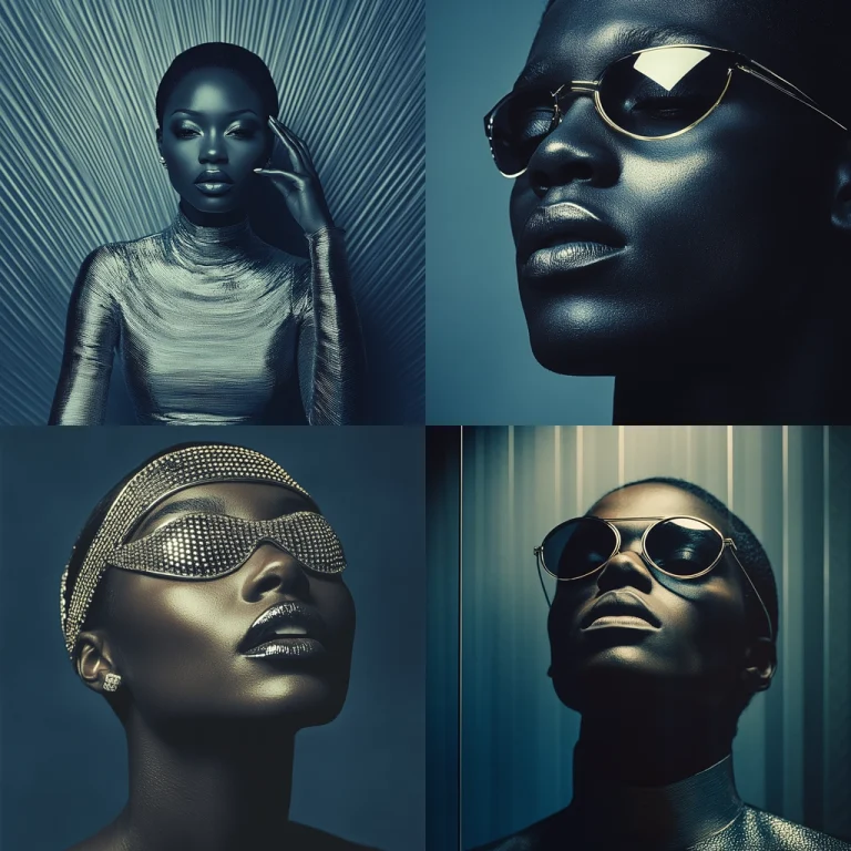 Metallic Skin with Cool Lighting - Midjourney style sref code