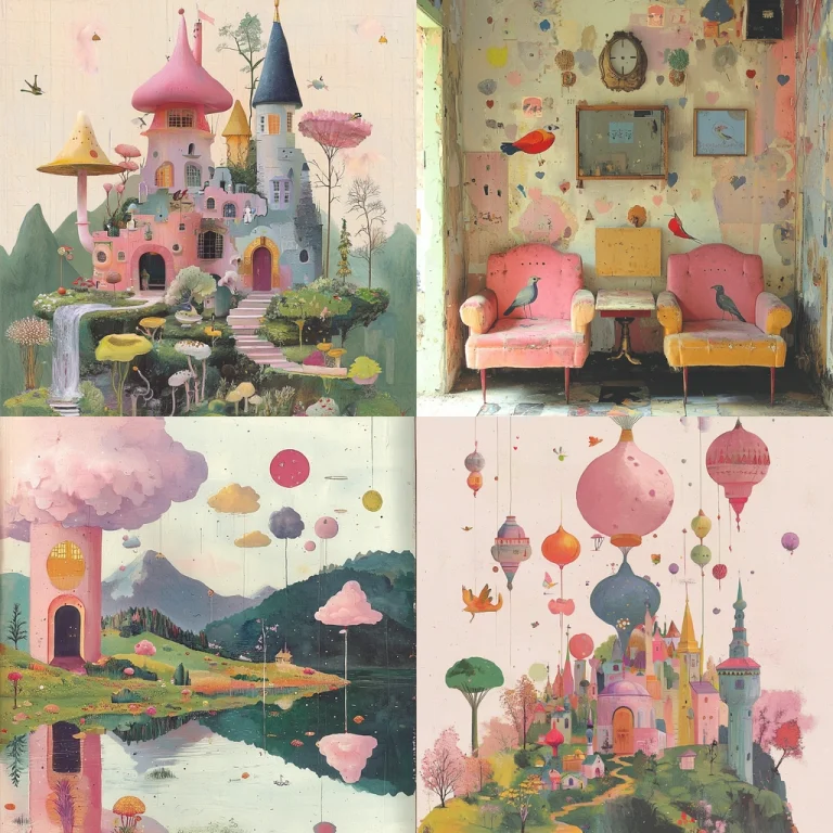 Pastel Architectural Surrealism - Midjourney style sref code