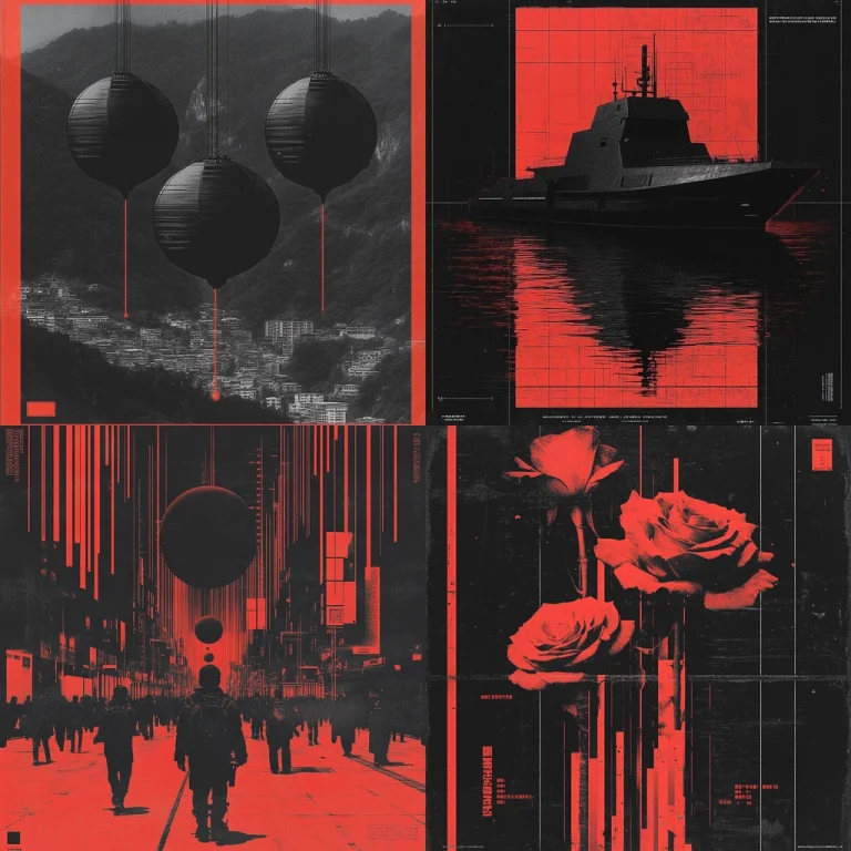 High Contrast Red Noir - Midjourney style sref code