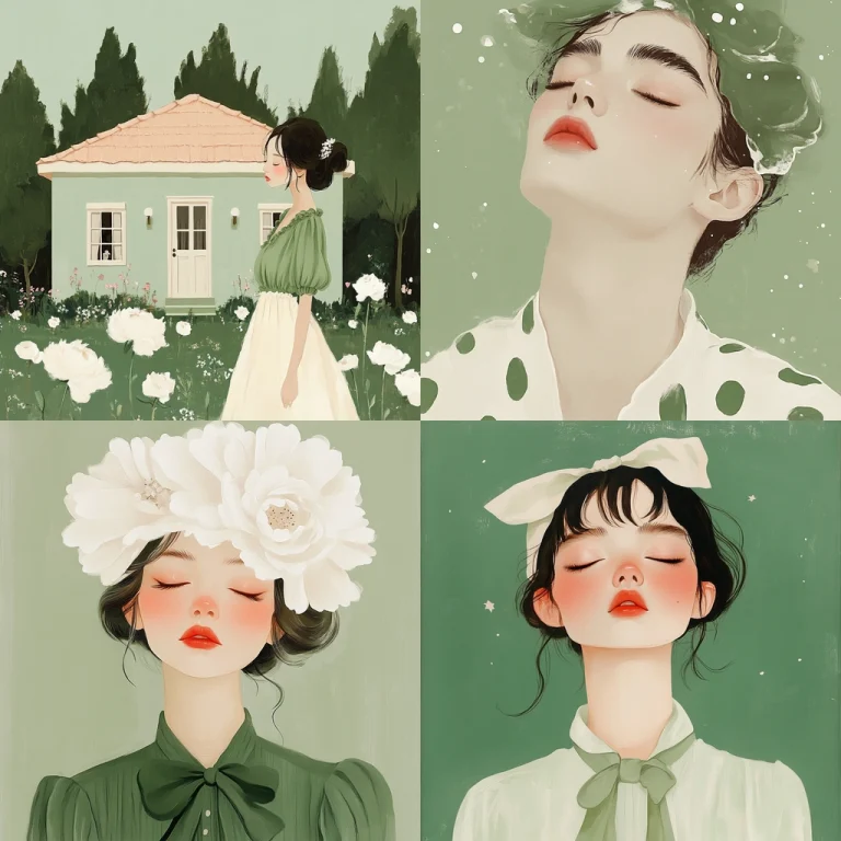 Muted Green Harmony - Midjourney style sref code