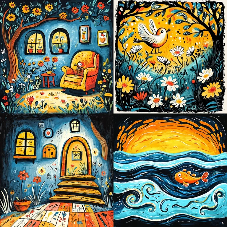 Vibrant Brushstroke Fantasy - Midjourney style sref code