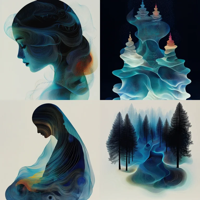 Flowing Contour Lighting - Midjourney style sref code