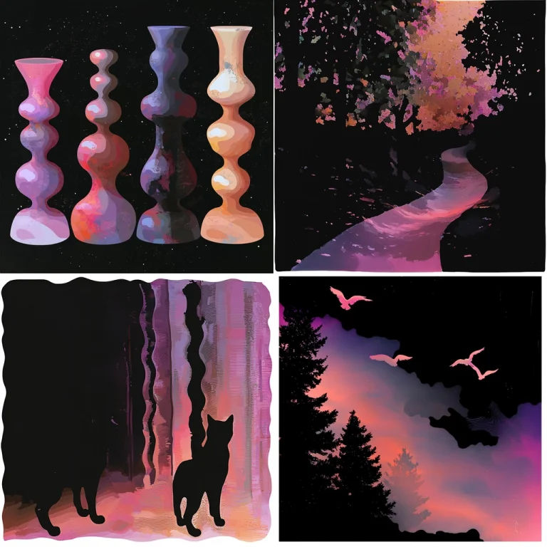 Pink Black Contrast - Midjourney style sref code