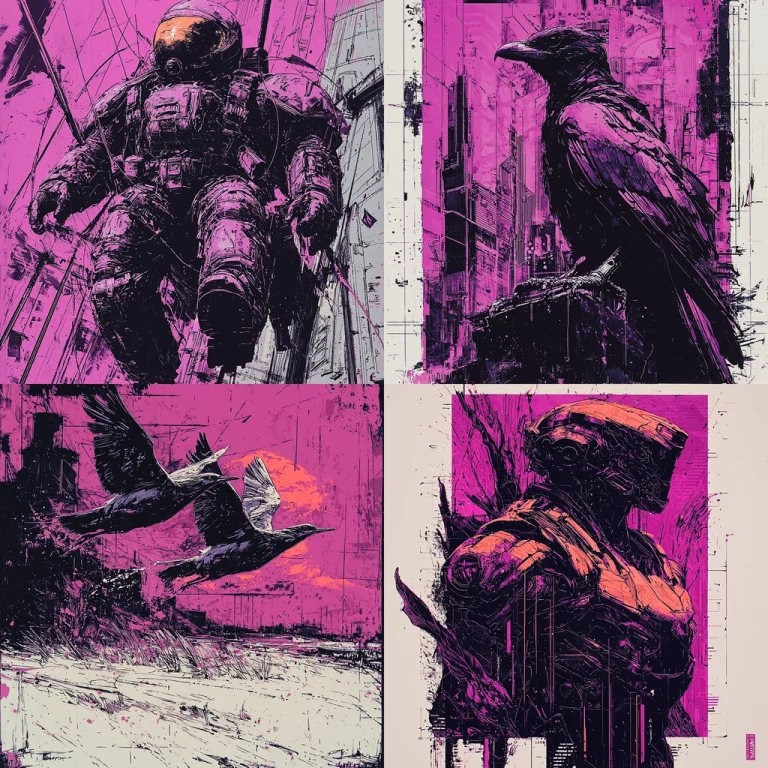 High Contrast Vibrant Sketch - Midjourney style sref code