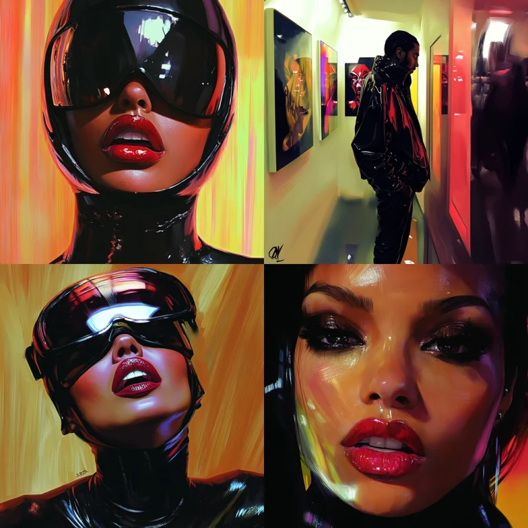 Reflective Neon Composition - Midjourney style sref code