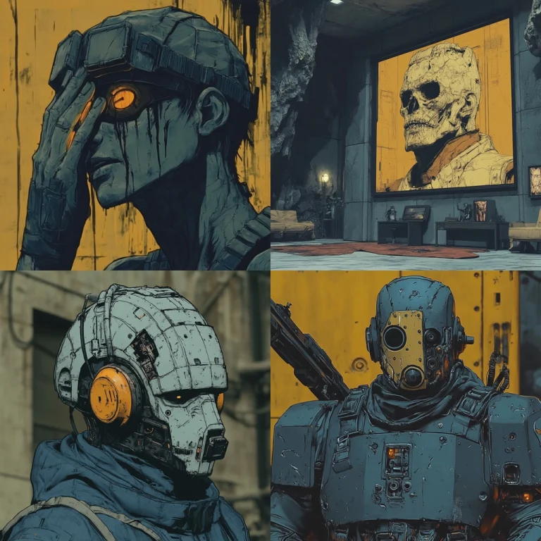 Industrial Cyberpunk Contrast - Midjourney style sref code