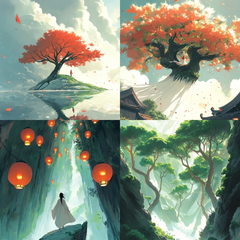 Vibrant Light and Color Landscape - Midjourney style sref code