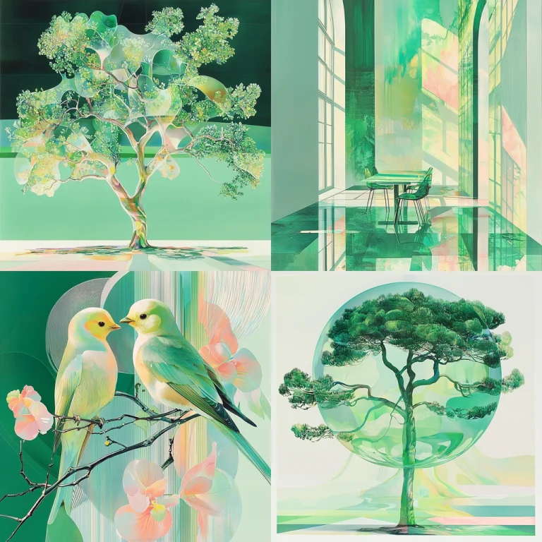 Luminous Green Serenity - Midjourney style sref code