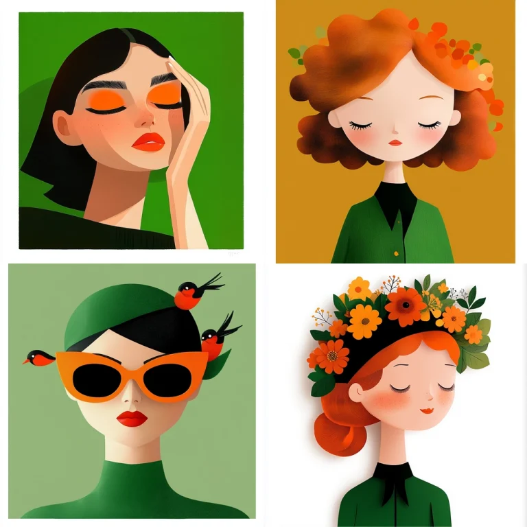 Vivid Flat Illustration - Midjourney style sref code