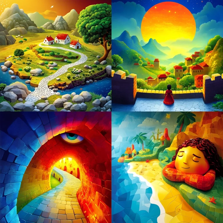 Vibrant Sunlit Landscapes - Midjourney style sref code