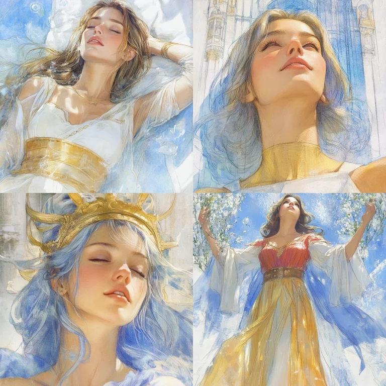 Golden Light with Fluid Texture - Midjourney style sref code