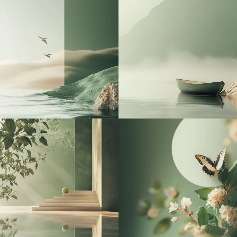 Muted Green Dreamscape - Midjourney style sref code