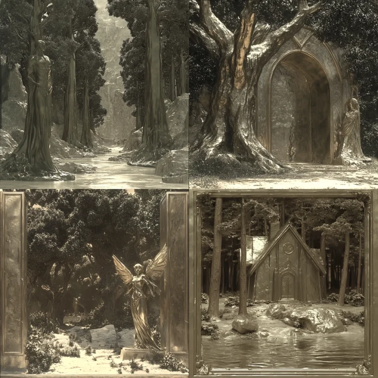Sepia Toned Forest Relief - Midjourney style sref code