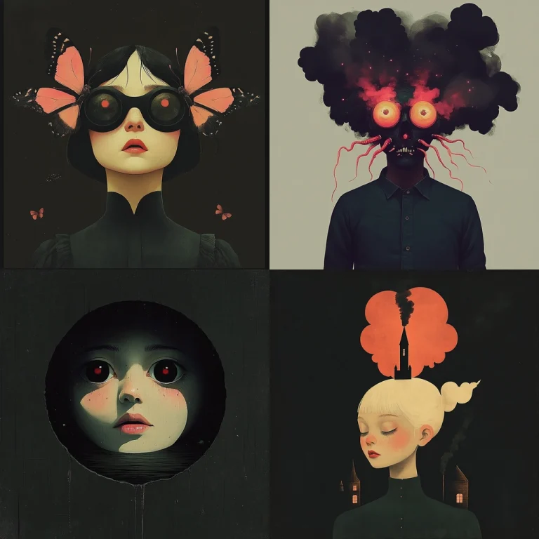 Contrasting Dark Expressionism - Midjourney style sref code