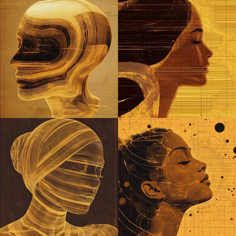 Golden Abstract Portraiture - Midjourney style sref code