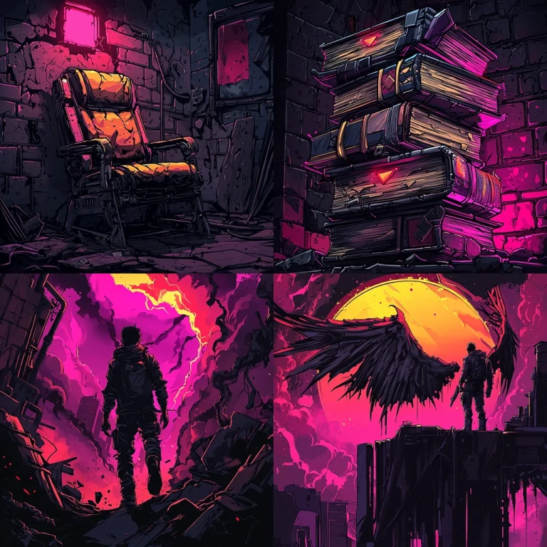 Dark Neon Contrast - Midjourney style sref code