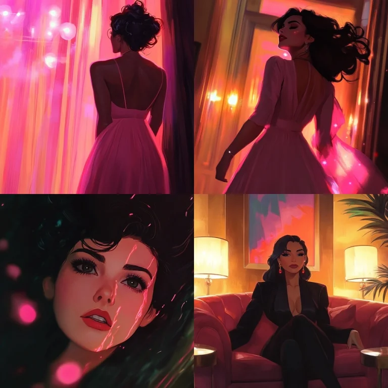 Vivid Neon Lighting Portraits - Midjourney style sref code