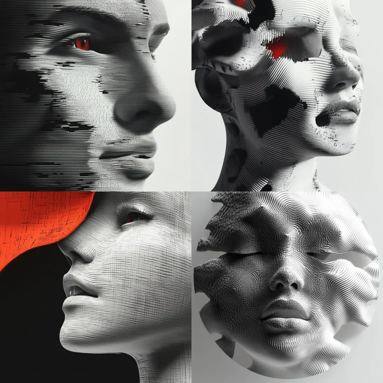 High Contrast Line Texture - Midjourney style sref code