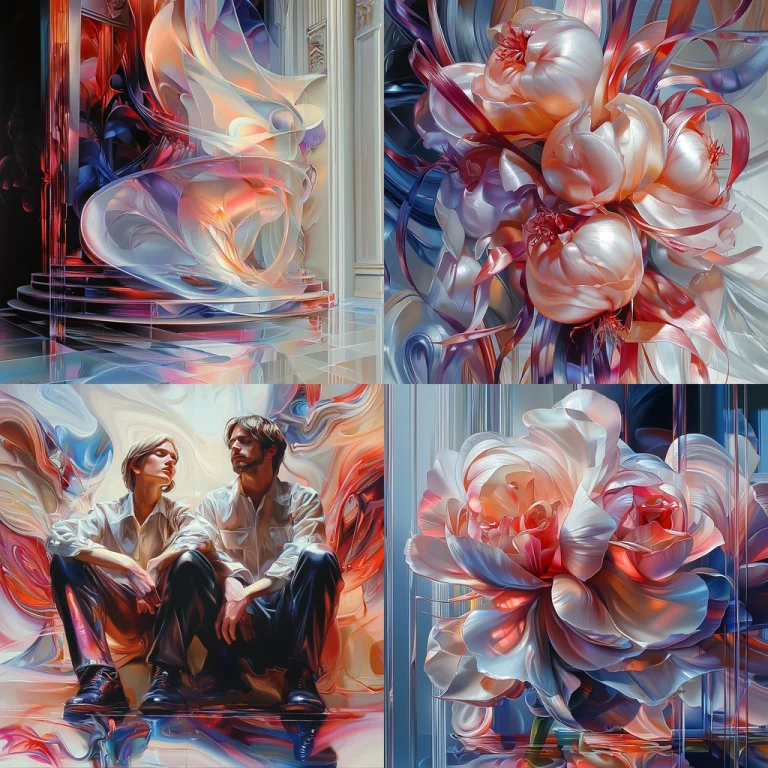 Layered Color Streams - Midjourney style sref code