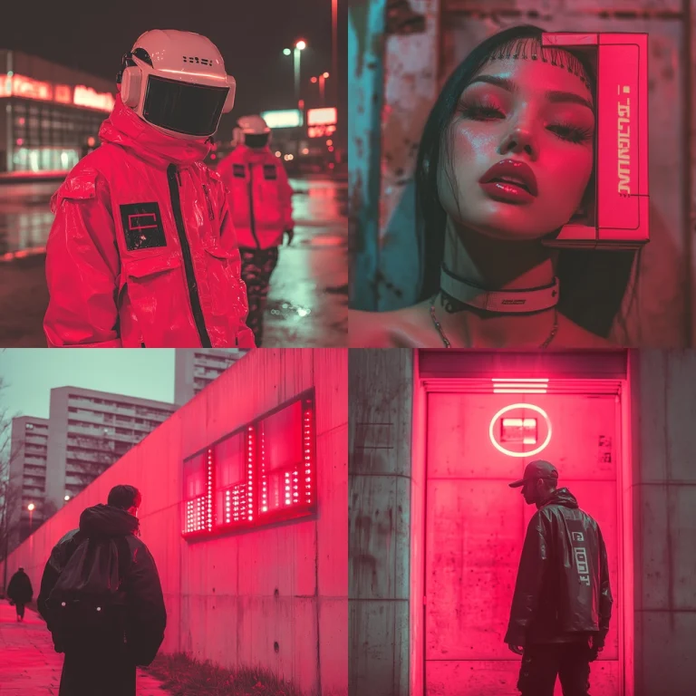 Neon Urban Nightscapes - Midjourney style sref code