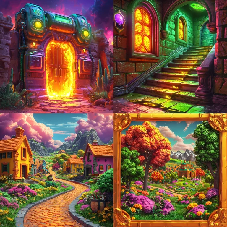 Vivid Neon Glow Architecture - Midjourney style sref code