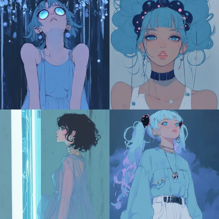 Cool Tone Illustration Lighting - Midjourney style sref code