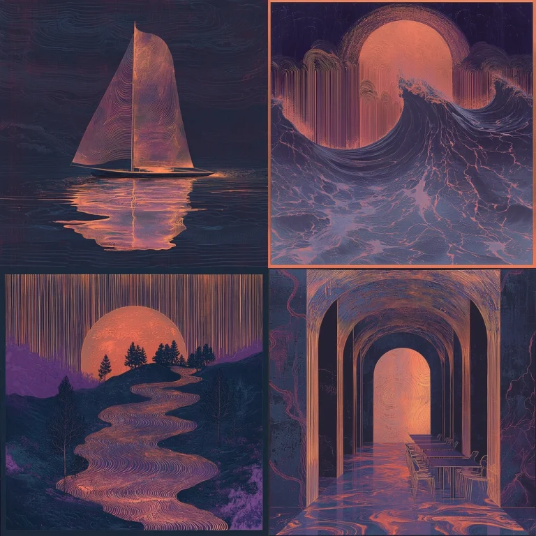 Vibrant Gradient Textures - Midjourney style sref code