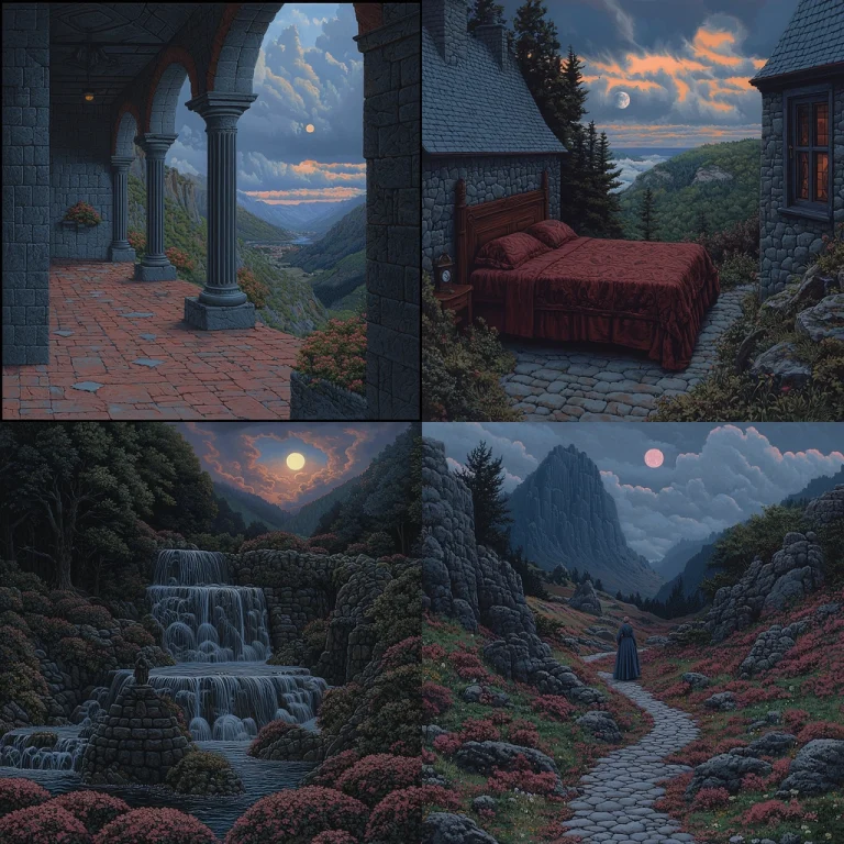 Moonlit Blue Stone Textures - Midjourney style sref code