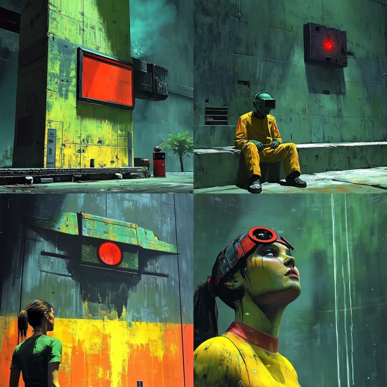 Vivid Industrial Contrast - Midjourney style sref code