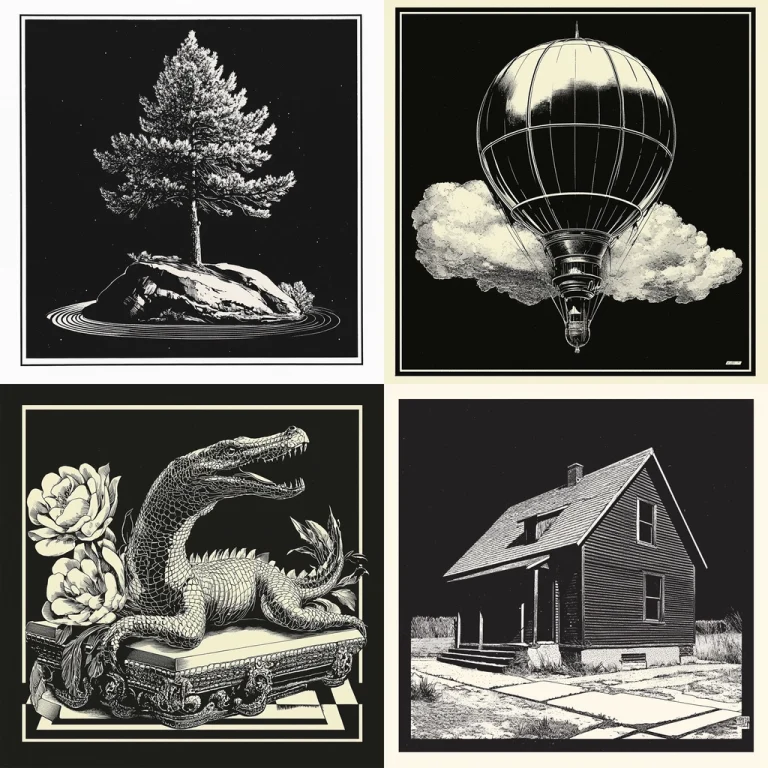 Monochrome High Contrast Ink - Midjourney style sref code