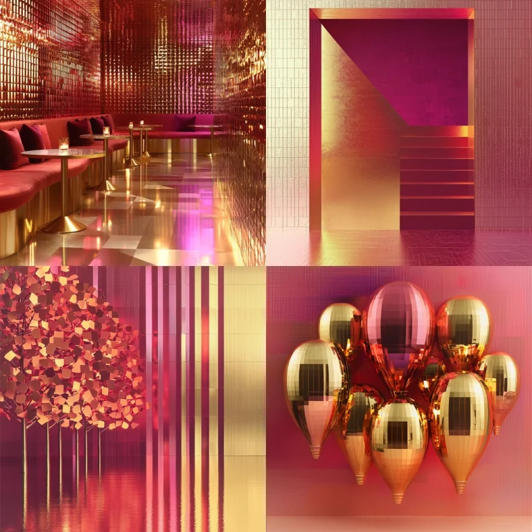 Gold Red Reflective Texture - Midjourney style sref code