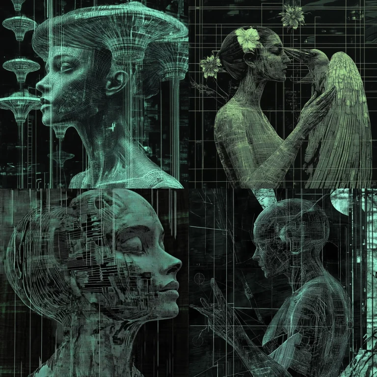 Cyberpunk Grid Texture - Midjourney style sref code