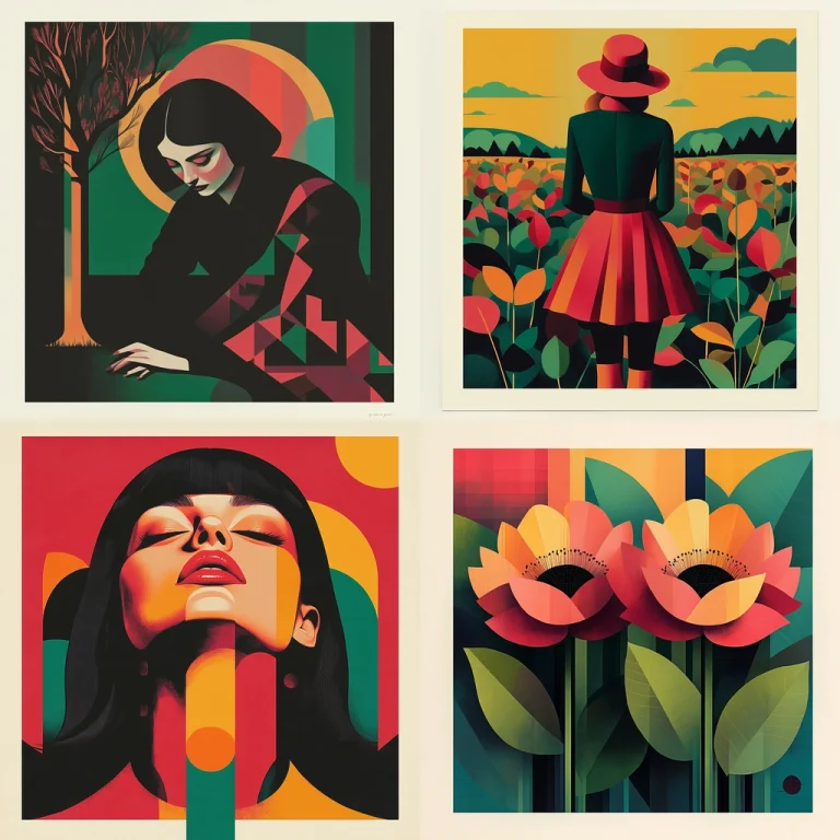 Geometric Bold Contrast - Midjourney style sref code