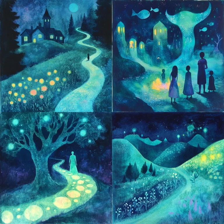 Luminous Dark Blue Nightscapes - Midjourney style sref code