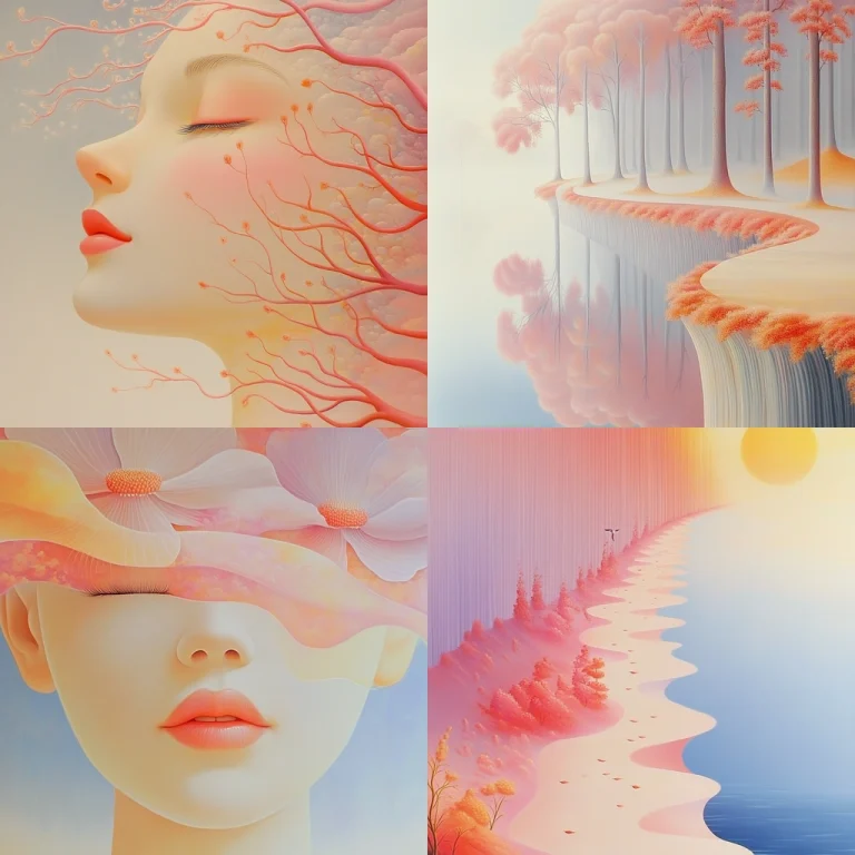 Pastel Dreamscapes with Gradient Light - Midjourney style sref code