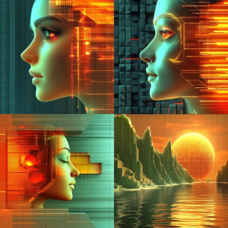 Geometric Techno Illumination - Midjourney style sref code