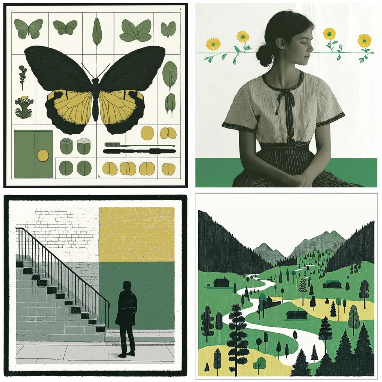 Muted Pastel Landscape Collage - Midjourney style sref code