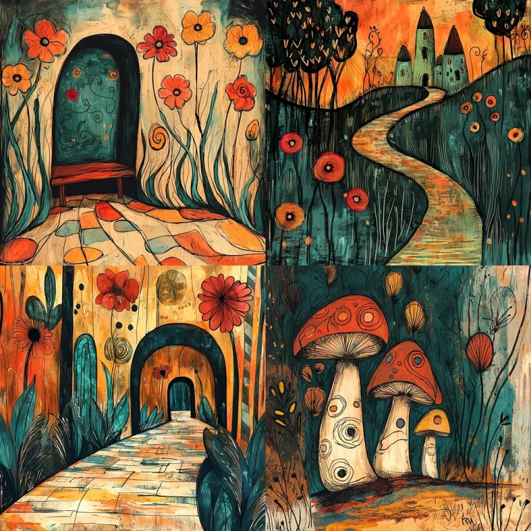 Textured Cyan-Orange Contrast - Midjourney style sref code