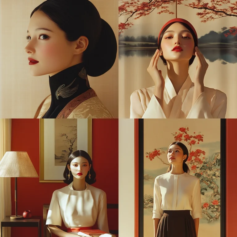 Warm Tones with Traditional Influence - Midjourney style sref code