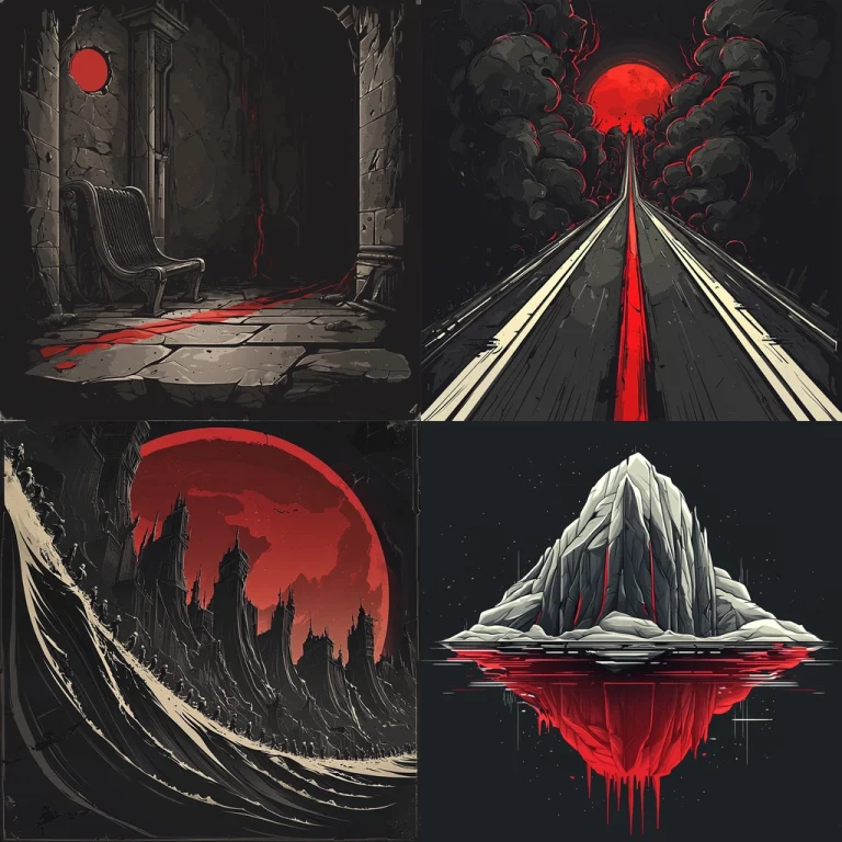 Dark Red Landscapes - Midjourney style sref code