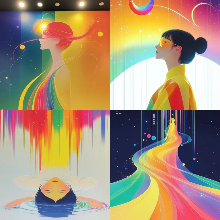 Vibrant Spectrum Gradient Art - Midjourney style sref code