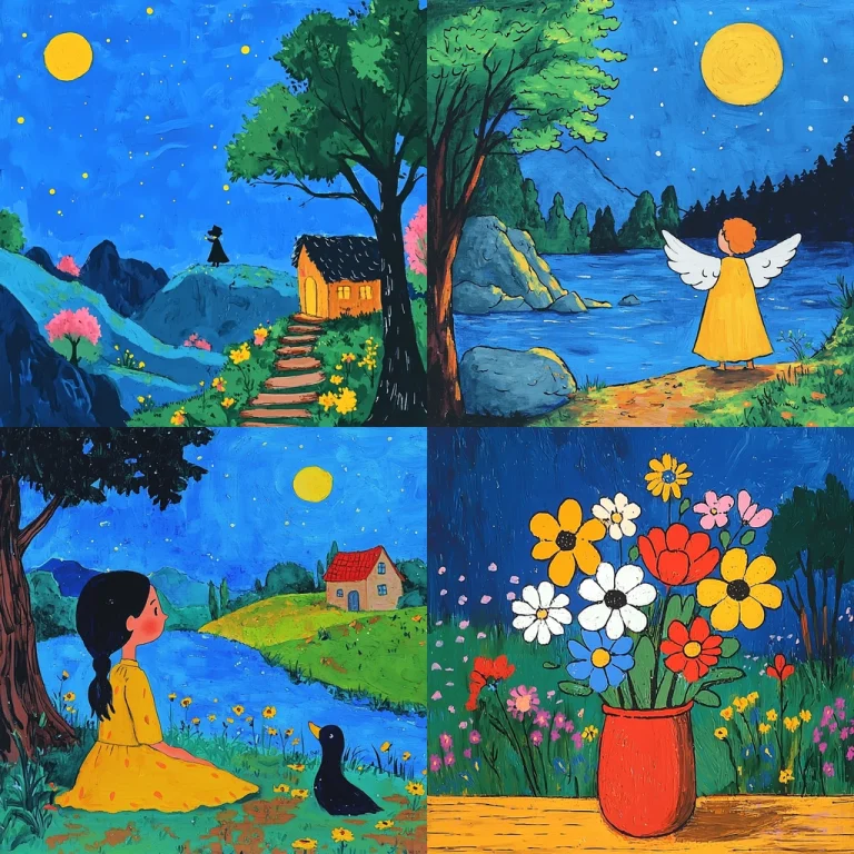 Vivid Nightscape Painting - Midjourney style sref code