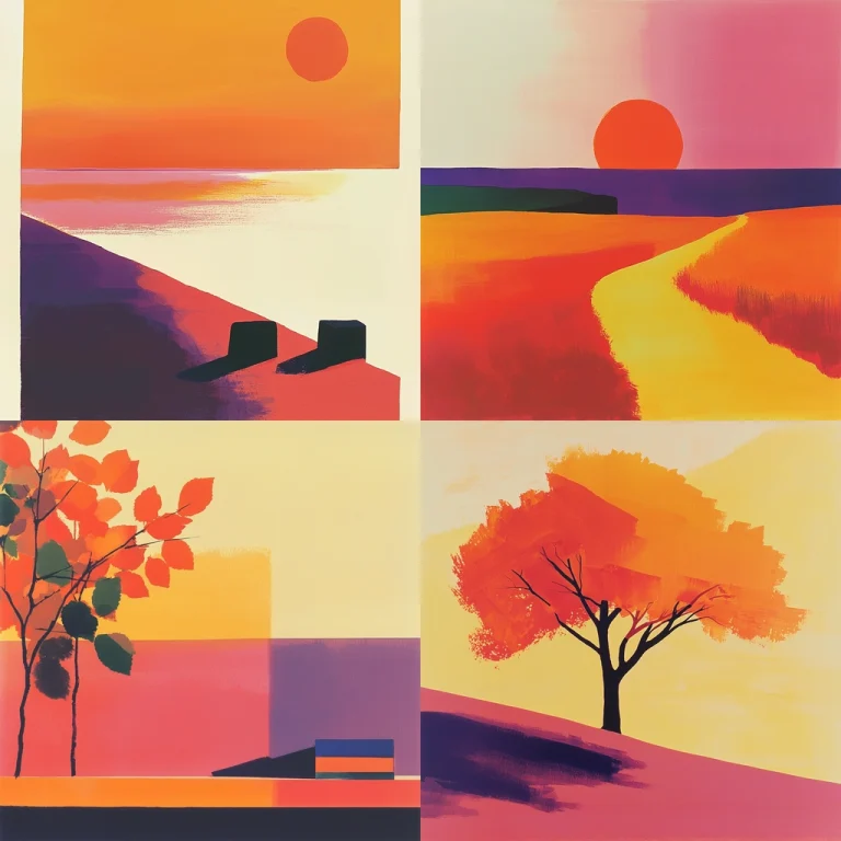 Vivid Sunset Palettes - Midjourney style sref code