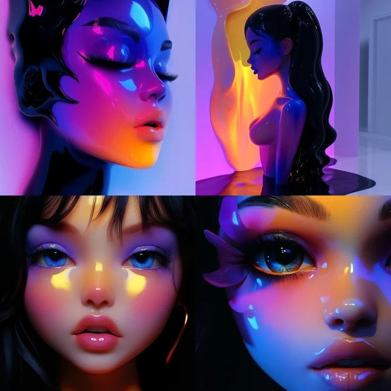 Vivid Gradient Reflection - Midjourney style sref code