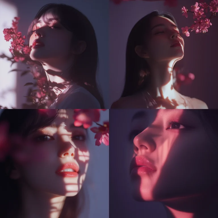 Soft Shadow Floral Photography - Midjourney style sref code