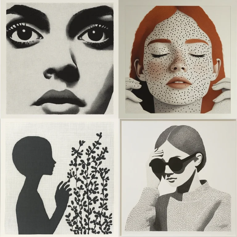 Muted Monochrome with Red Accent - Midjourney style sref code