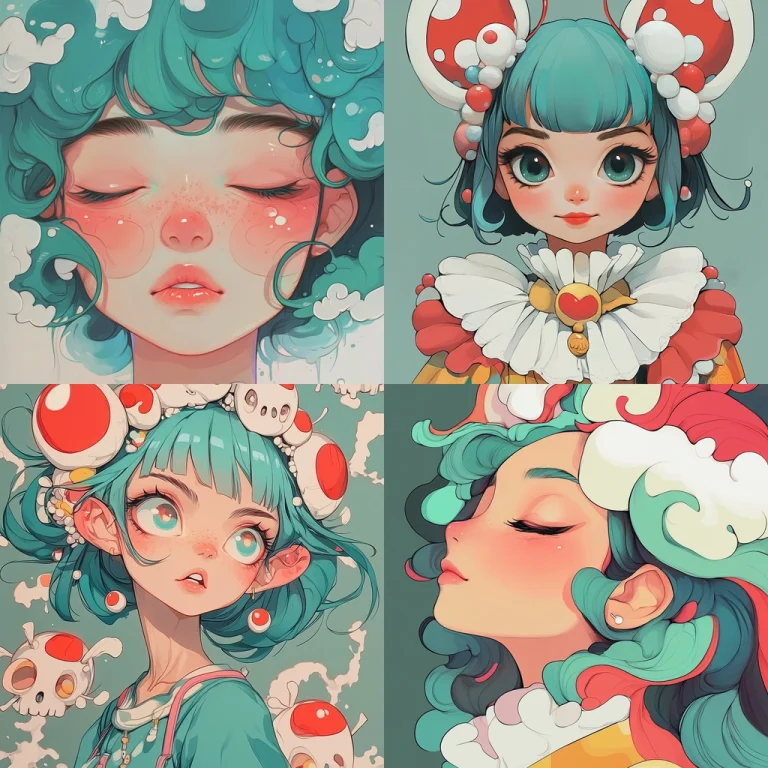 Vivid Pastel Illustrative Detailing - Midjourney style sref code