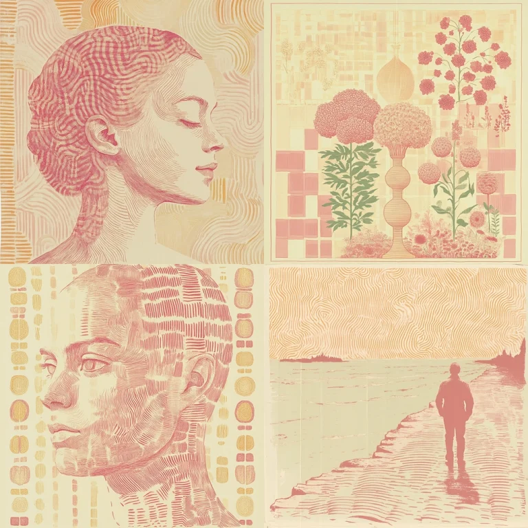 Warm Toned Graphic Texture - Midjourney style sref code