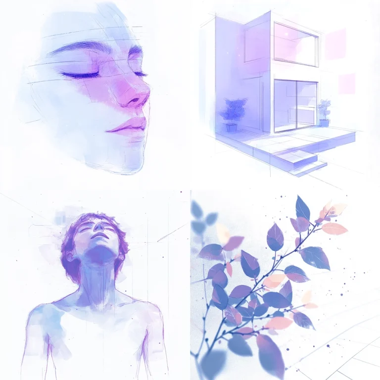 Soft Violet Watercolor Blend - Midjourney style sref code