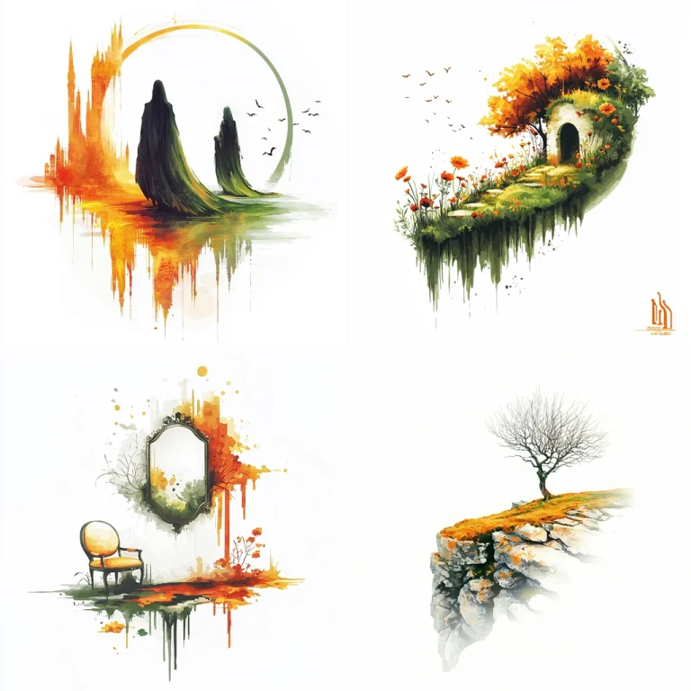 Fiery Cascade Ink - Midjourney style sref code